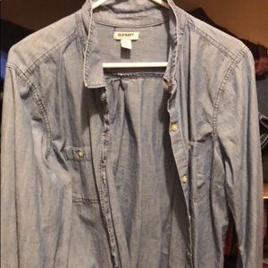 Blue jean button up